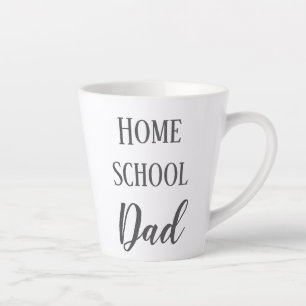 Tasse Latte Papa de l'école familiale gris et blanc