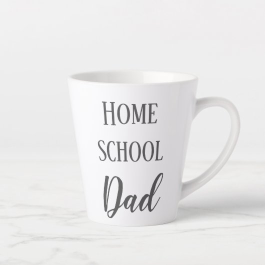 Tasse Latte Papa de l'école familiale gris et blanc (Droite)
