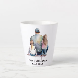 Tasse Latte Papa et filles personnalisées (9)