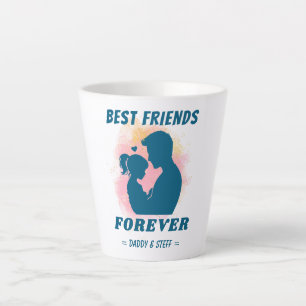 Tasse Latte Papa-Fille Meilleur Ami Pour Toujours - Nom Person