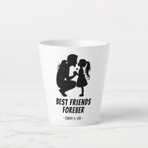 Tasse Latte Papa-Fille Meilleur Ami Pour Toujours - Nom Person
