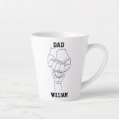 Tasse Latte Papa personnalisé Père père papa cadeau avec le no (Droite)