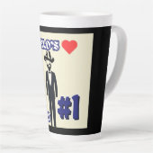 Tasse Latte Papa préféré du monde #1 (Angle droit)