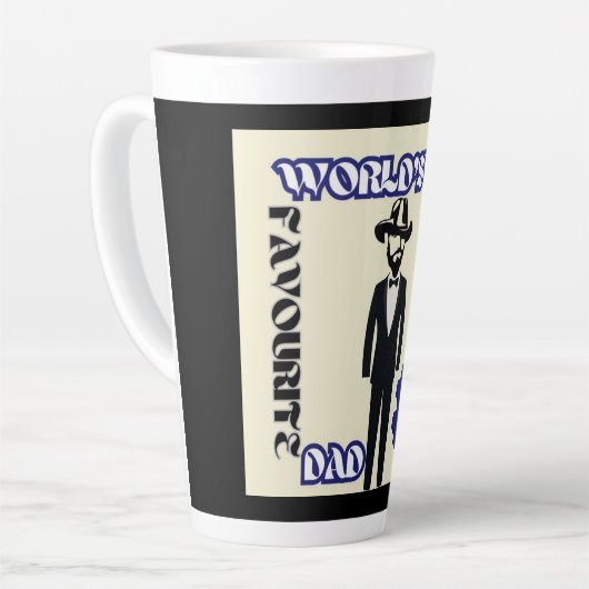 Tasse Latte Papa préféré du monde #1 (Angle gauche)