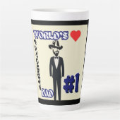 Tasse Latte Papa préféré du monde #1 (Devant)