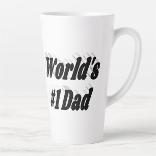 Tasse Latte Papa, texte noir