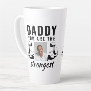Tasse Latte Papa tu es le Père Drôle le Plus Fort Photo