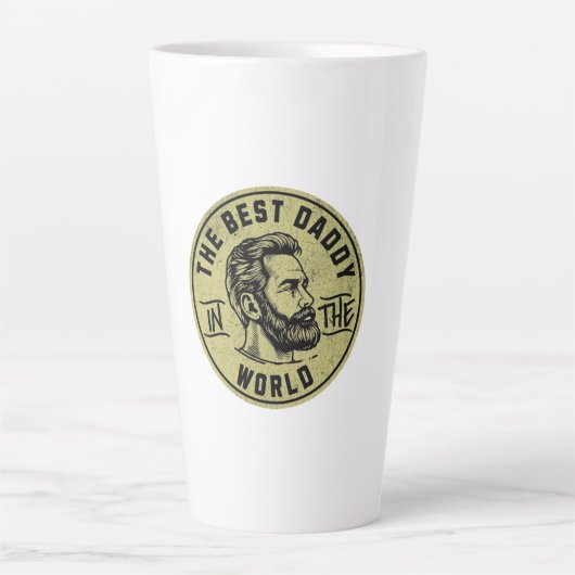 Tasse Latte Papas Légendaires Cool – Conception de Typographie (Devant)