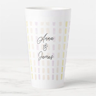 Tasse Latte Papier À Lettre Géométrique De Bureau Aquarelle Mo