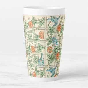 Tasse Latte Papier peint victorien treillis de William Morris
