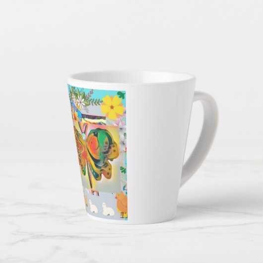 Tasse Latte Papillon (Angle droit)