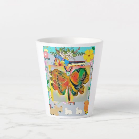 Tasse Latte Papillon (Devant)