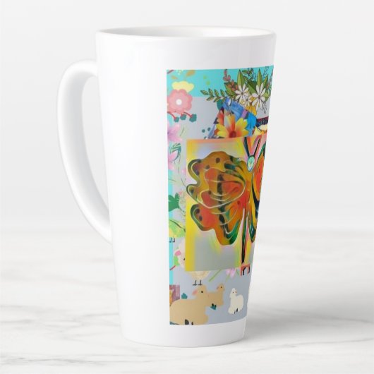 Tasse Latte Papillon (Angle gauche)