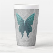 Tasse Latte Papillon à bijoux turquoise (Devant)