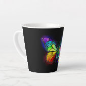 Tasse Latte Papillon arc-en-ciel (Angle gauche)