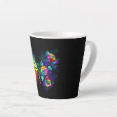 Tasse Latte Papillon arc-en-ciel (Angle droit)