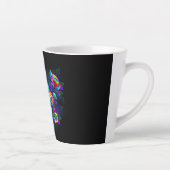 Tasse Latte Papillon arc-en-ciel (Droite)