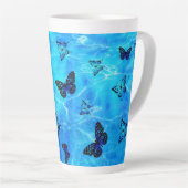 Tasse Latte Papillon bleu (Angle droit)
