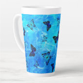 Tasse Latte Papillon bleu (Angle gauche)