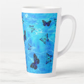 Tasse Latte Papillon bleu (Droite)