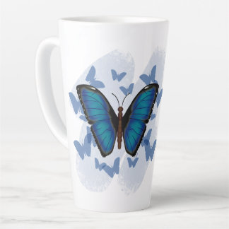 Tasse Latte Papillon Bleu