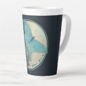 Tasse Latte Papillon bleu lune (Angle droit)