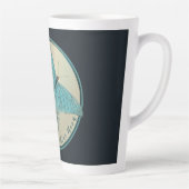Tasse Latte Papillon bleu lune (Droite)