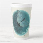 Tasse Latte Papillon bleu lune (Devant)