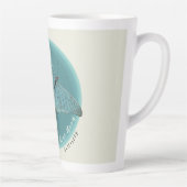 Tasse Latte Papillon bleu lune (Droite)