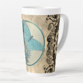 Tasse Latte Papillon bleu lune (Angle droit)