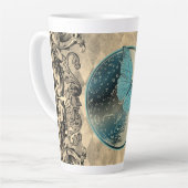 Tasse Latte Papillon bleu lune (Angle gauche)