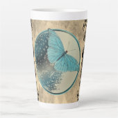 Tasse Latte Papillon bleu lune (Devant)