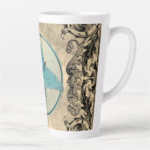 Tasse Latte Papillon bleu lune (Droite)