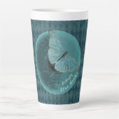 Tasse Latte Papillon bleu lune (Devant)