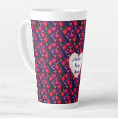 Tasse Latte Papillon Cerise Mignon personnalisé et sur mesure (Angle gauche)