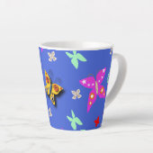Tasse Latte Papillon coloré (Angle droit)