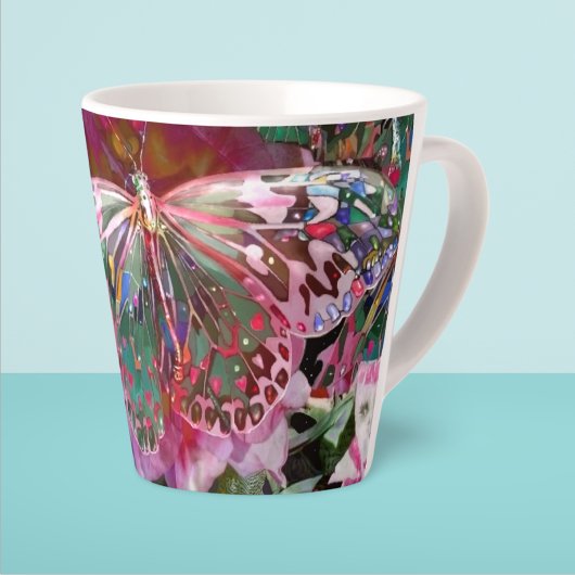 Tasse Latte Papillon de l'aube montante