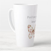 Tasse Latte Papillon des Coeurs roses (Angle gauche)