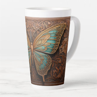 Tasse Latte Papillon en bois embouti Faux