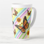 Tasse Latte Papillon en latte de bande de tournesol (Angle droit)