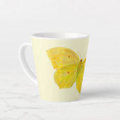 Tasse Latte Papillon jaune Volant de pierre de taille commune (Angle gauche)