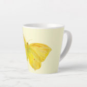 Tasse Latte Papillon jaune Volant de pierre de taille commune (Angle droit)