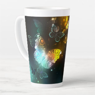 Tasse Latte Papillon lumineux et papillons de nuit