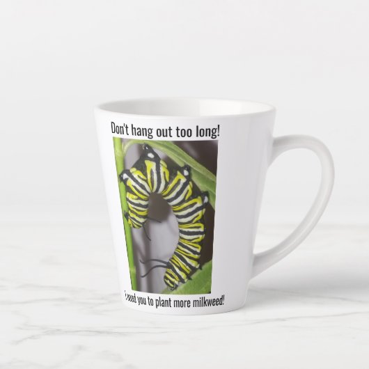 Tasse Latte Papillon monarque (Droite)