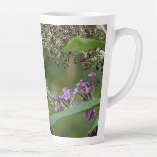 Tasse Latte Papillon Monarque sur papillon pourpre Bush (Droite)