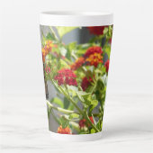 Tasse Latte Papillon Monarque sur un Buddleia Rouge (Devant)