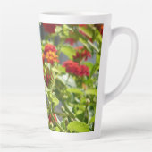 Tasse Latte Papillon Monarque sur un Buddleia Rouge (Droite)