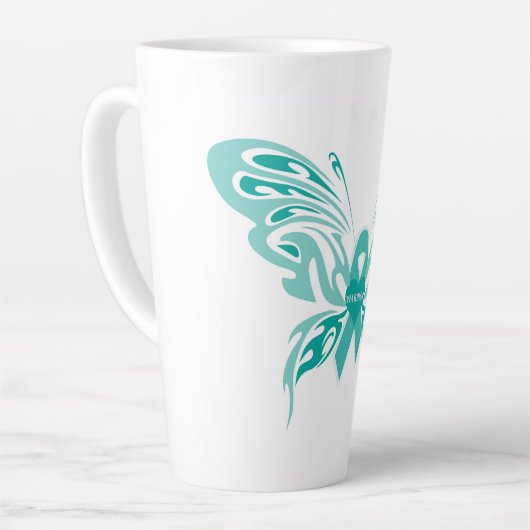 Tasse Latte Papillon Neuralgique Trigeminal #4 (Angle gauche)