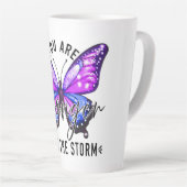 Tasse Latte Papillon plus fort (Angle droit)