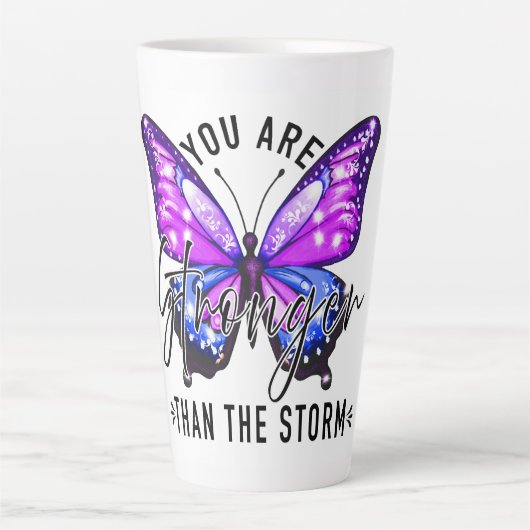 Tasse Latte Papillon plus fort (Devant)